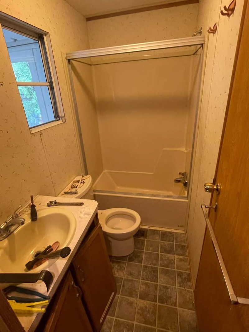 Walk-In Shower Conversion before work began